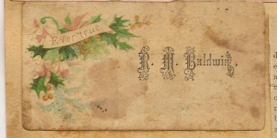 Calling Card RM Baldwin